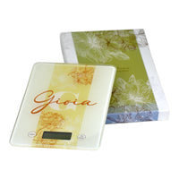 Bilancia da Cucina Digitale Words of Joy Felicità Gioia con design floreale e confezione regalo elegante.