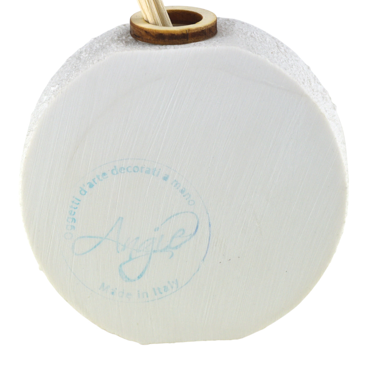 Diffusore Savana Elegance Tondo con Giraffa in pietra di Piuma Leccese, design elegante e naturale.