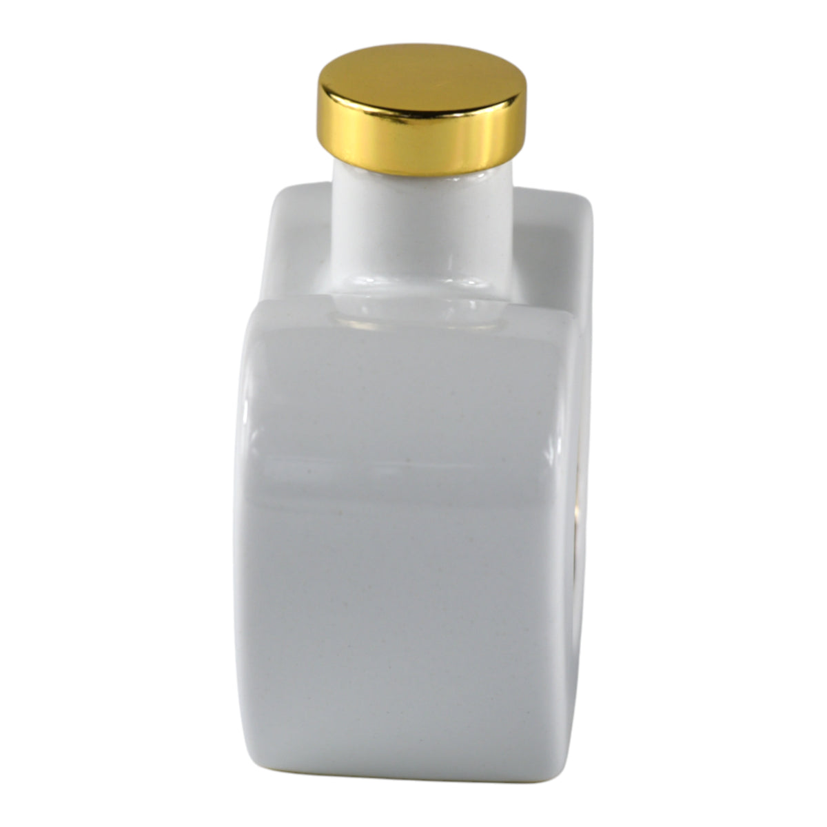 Oliera a Cuore Golden Life con Albero della Vita in porcellana bianca con tappo dorato.