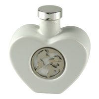 Oliera a Cuore World Love con Mappamondo in porcellana bianca con medaglione argentato.